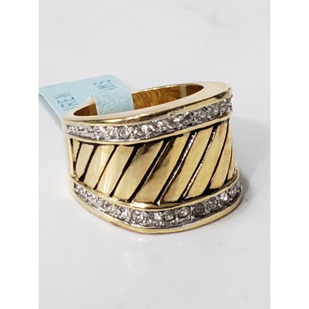 Lauren G Adams SIZE 6 COCKTAIL RING mens womens thumb ring pave geometric